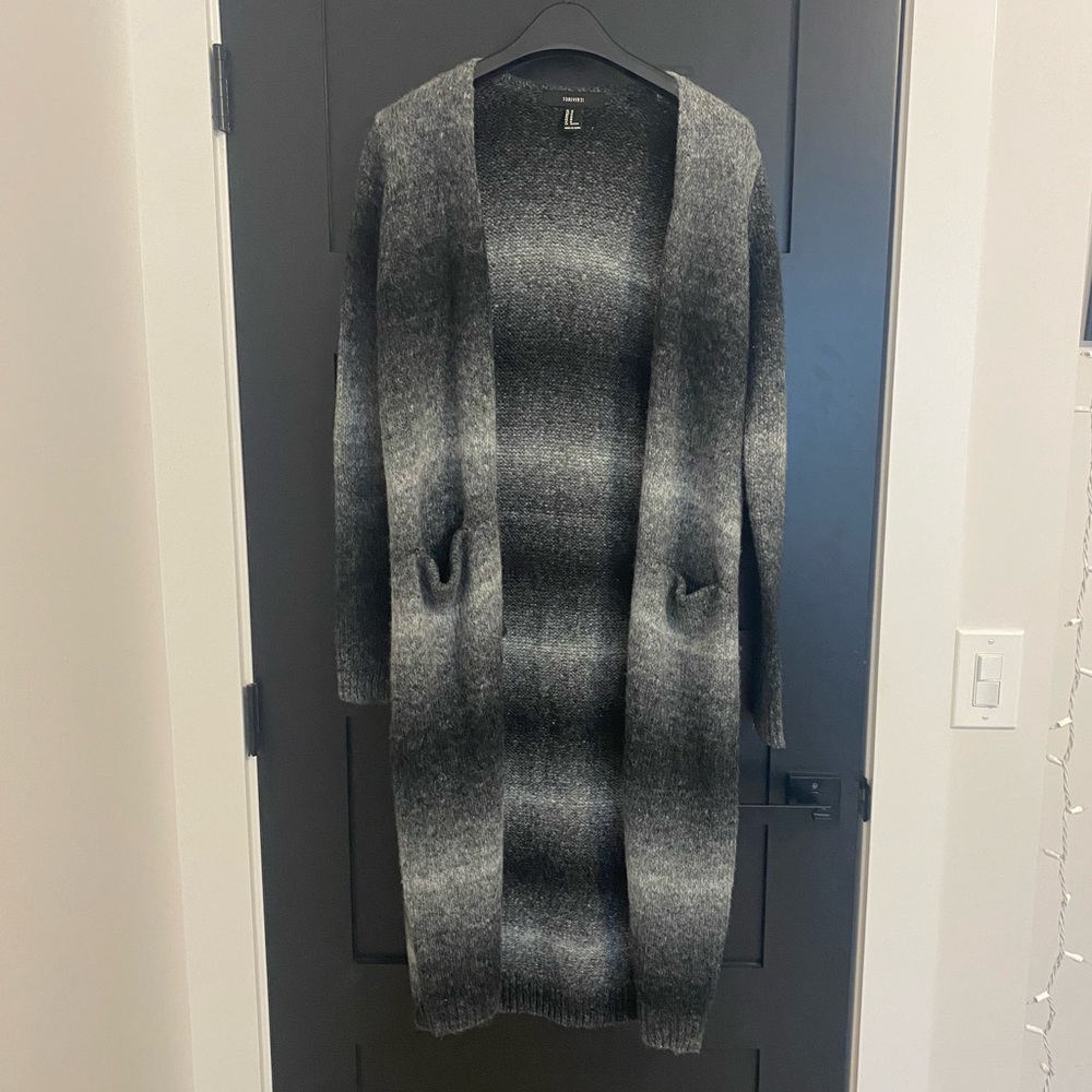 Long sweater cardigan